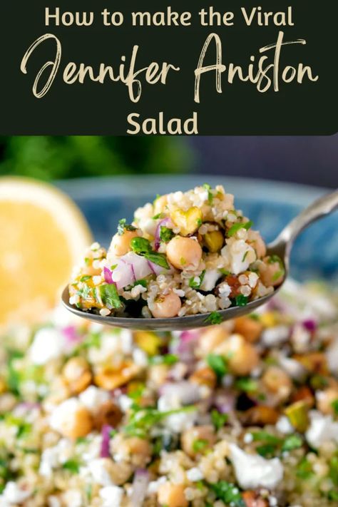 Trader Joe’s Salad Recipes, Jennifer Aniston Salad Recipe, Jennifer Aniston Salad, Aniston Salad, Chopped Salad Recipe, Chopped Salad Recipes, Favorite Salad, Jenifer Aniston, Easy Salad