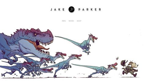 The Current Portfolio Trends of Creative Designers Jake Parker, Animation Portfolio, Portfolio Covers, Portfolio Website Design, Sketch Style, Portfolio Inspiration, Dinosaur Art, Freaking Awesome, Artist Portfolio