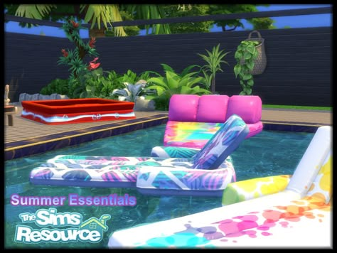 Sims 4 Cc Hibiscus, Sims 4 Cc Pool Chairs, Sims 4 Pool Floats Cc, Sims 4 Functional Pool Floats, Sims 4 Cc Summer Furniture, Sims 4 Cc Pool Stuff, Sims 4 Pool Cc, Sims Architecture, Sims Room