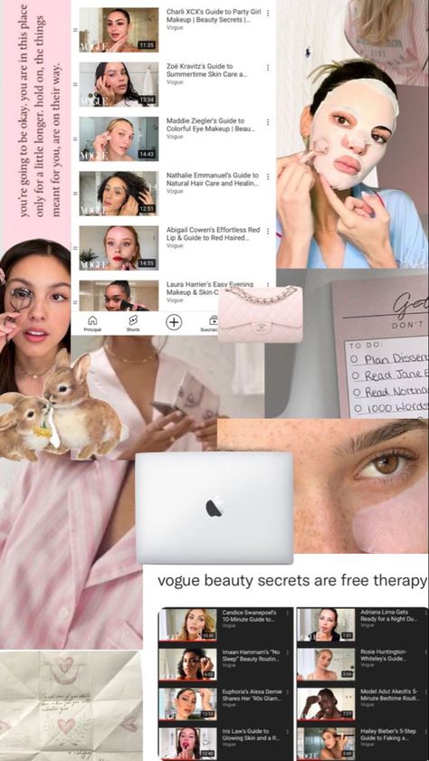 Vogue Beauty Secret, Beauty Secrets Vogue, Beauty Secrets Aesthetic, Vogue Beauty Secrets Aesthetic, Vogue Secrets, Secrets Aesthetic, Pink Vogue, Vogue Beauty Secrets, Moodboard Pink