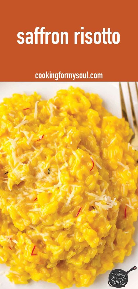 Saffron Seafood Risotto, Saffron Rissoto Recipes, Cooking With Saffron, Saffron Risotto Recipes, Recipes Using Saffron, Recipes With Saffron, Saffron Pasta Recipe, Saffron Sauce, Saffron Risotto