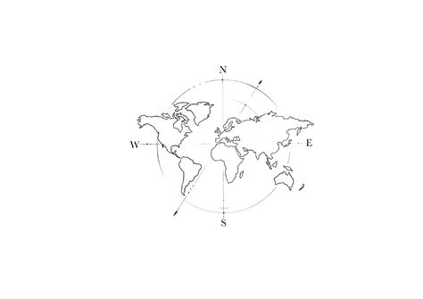 Tiny Map Tattoo, World Map And Compass Tattoo, World Line Tattoo, World Map Fine Line Tattoo, Fine Line World Map Tattoo, Simple World Map Illustration, Maps Tattoo Ideas, Simple Globe Tattoo, Map Of The World Tattoo