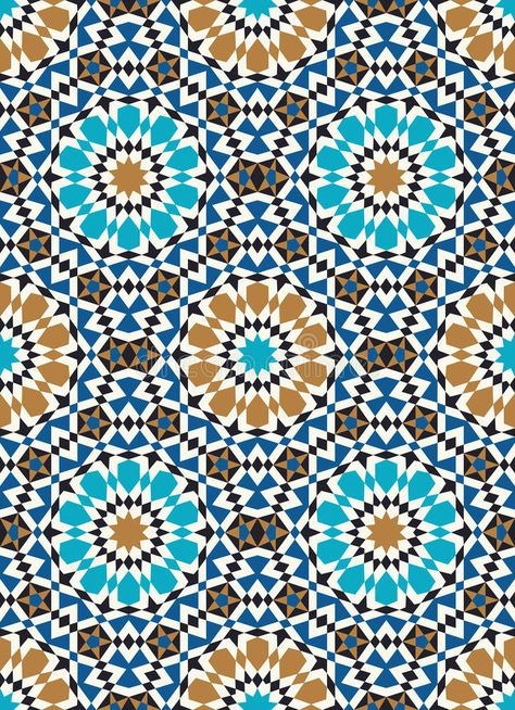 Morocco Seamless Pattern. Traditional Arabic Islamic Background. Mosque decoration element stock illustration Marocco Pattern, Islamic Patterns Geometric, Arabic Pattern Design, Background Mosque, Morocco Pattern, Islamic Mosaic, Cultural Patterns, Tiles Designs, African Pattern Design