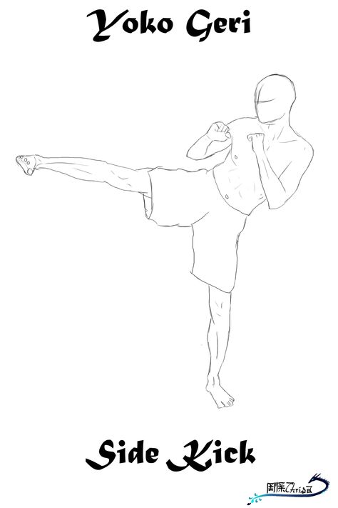 karate side kick Side Kick Drawing Reference, Isshinryu Karate, Shotokan Karate Kata, Goju Ryu Karate, Karate Moves, Karate Kata, Martial Arts Sparring, Karate Kick, Kyokushin Karate