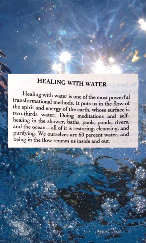 #healing #healthyhabits #water #peace #affirmations #happy Power Of Water, Catherine Paiz, Divine Feminine Spirituality, Energy Healing Spirituality, A Course In Miracles, Foto Ideas Instagram, Shadow Work, Mental And Emotional Health, Spirituality Energy