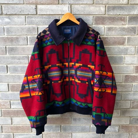 Vintage Vtg Pendleton High Grade Western Wear Chief Joseph jacket XL Pendleton Jacket, Rainbow Fashion, Men's Outerwear, Mens Outerwear, 20 Years Old, Western Wear, High Grade, Vintage Men, Things To Wear