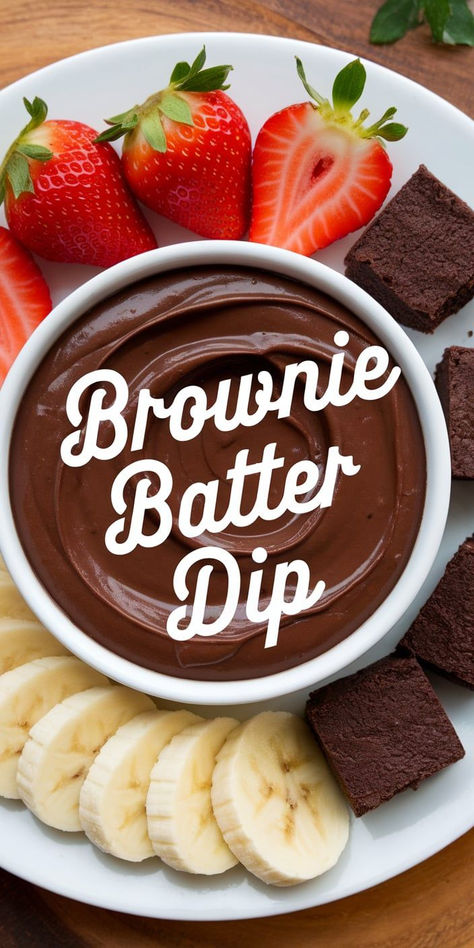 Satisfy your cravings with Brownie Batter Dip! This easy, no-bake dessert is perfect for parties, game nights, or a sweet snack! Grab your favorite dippers and enjoy! Dessert Dip Gluten Free, Brownie Dip Recipe, Easy Grab And Go Desserts, Pudding Dip Recipes, Easy Dessert Dip Recipes, Sweet Dips Easy, Things To Dip In Chocolate, Sweet Dips For Parties, Dips Sweet