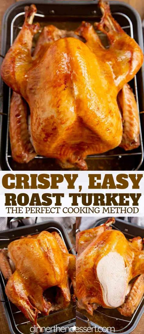 Dessert Turkey, Easy Roast Turkey, Turkey In Oven, Perfect Roast Turkey, Easy Roast, Piercings Nose, Seasoned Butter, Roast Turkey Recipes, Dinner Thanksgiving