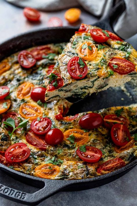 High Protein Frittata Recipes, Low Calorie Frittata, Eggs Different Ways, Veggie Frittata Recipes, Frittata Recipes Healthy, Pepper Frittata, Fritata Recipe, Vegetable Frittata Recipes, Fritatta Recipe