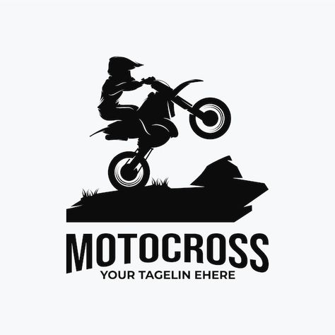 Motocross Logo Design, Motocross Logo, Logo Moto, Logo Design Template, Motocross, Premium Vector, Design Template, Graphic Resources, Coaching