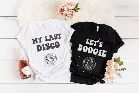 70s Bachelorette, Disco Bride, Disco Bachelorette, Last Disco, Bride Planning, Bachelorette Shirt, Bachelorette Decorations, Disco Shirt, Bride Shirt