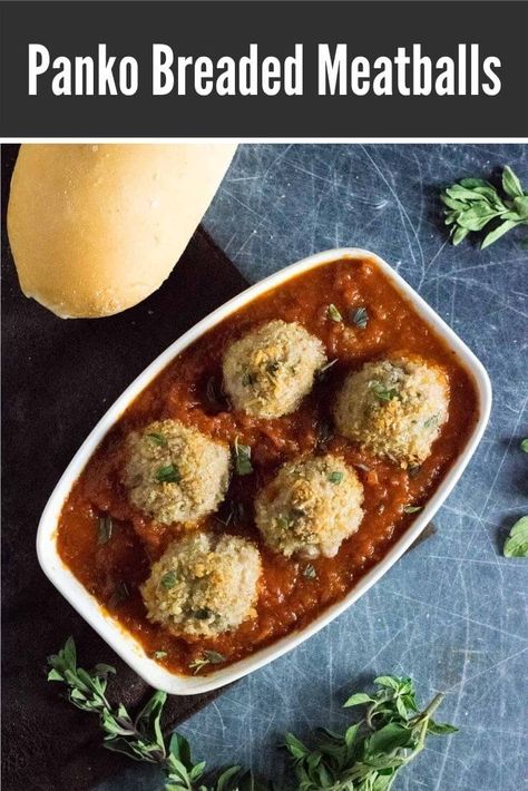 Panko Breaded Meatballs. Panko Meatballs, Breaded Meatballs, Baked Chicken Cordon Bleu, Chicken Cordon Bleu Recipe, Turkey Meatball, Turkey Meatball Recipe, Appetizer Meatballs, Meatball Recipe, Homemade Meatballs