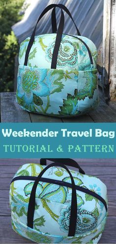 Diy Travel Bag, Bag Sewing Pattern, Sewing Courses, Bag Pattern Free, Free Sewing Pattern, Weekend Travel Bags, Bag Sewing, Sewing Purses, Diy Travel