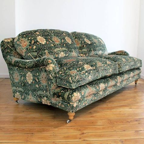 Chairs and Skyscrapers on Instagram: “If you're a #Williammorris fan, you may have seen this fabulous #Heals #Howard sofa on their website. Covered in the luxurious #Montreal…” Howard Sofa, Pattern Sofa, William Morris, Montreal, Skyscraper, Ottoman, Outdoor Blanket, Couch, Apartment