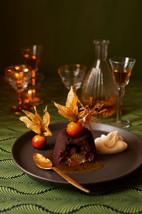 Salted caramel and stem ginger fondants… | Food and Travel Magazine Ginger Dessert, Ginger Desserts, Stem Ginger, Whiskey Cream, Travel Magazine, Food And Travel, The Fruit, Salted Caramel, Whiskey