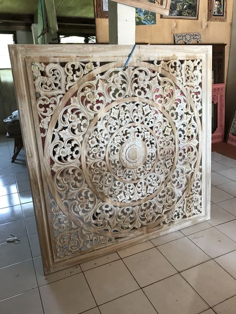 Bali Wood Carving, Hide Electrical Panel, Bali Decor, Wood Carvings, Shabby Chic Furniture, Balinese, Wood Carving, Credenza, Wood Art