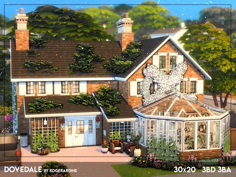 The Sims Resource - Dovedale (NO CC) Sims 4 Cosy House, No Cc Builds Sims 4, Sims 4 Ravenwood House, Sims 4 Boat House, Sims 4 4 Bedroom House Plan, The Sims 4 Ranch House, Sims 4 House Cc Lot, Sims4 Cottage House, Sims 4 Houses Cc Download