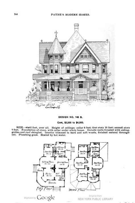 Southern Victorian Homes, Victorian House Floor Plans, Victorian Floor Plans, Storybook House Plan, Home Blueprints, Practical Magic House, Queen Anne House, Storybook House, Victorian House Plans