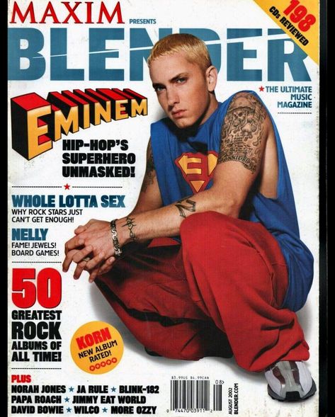 Eminem Poster, 2000s Magazines, The Slim Shady, Jimmy Eat World, Ja Rule, Papa Roach, Fat Joe, The Real Slim Shady, Norah Jones