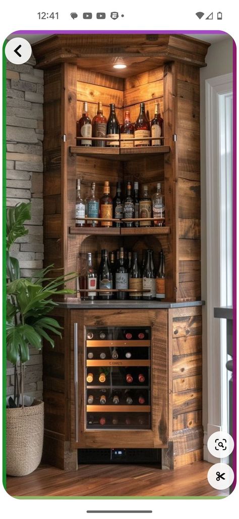 Boat Bar, Bourbon Room, Built In Bar, Whiskey Bar, Backyard Makeover, New Home Ideas, Accessories Diy, Home Remodel, Bourbon