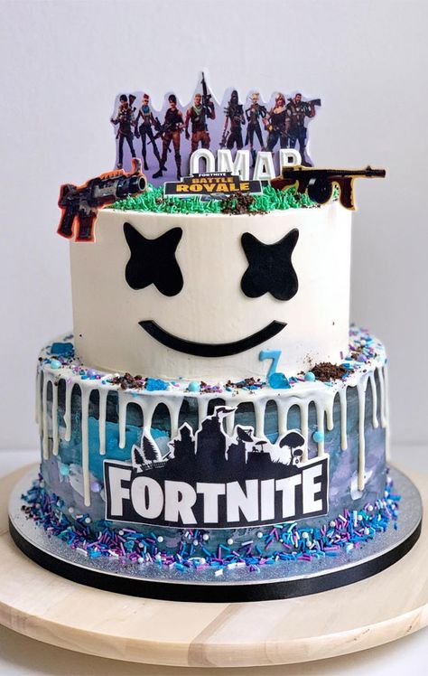 Fortnite cake, Fortnite cake ideas, Fortnite birthday cake, Fortnite-themed birthday cake, Fortnite-themed cake Level 10 Cake Ideas, Fortnite Two Tier Cake, Fortnite Ice Cream Cake, Fortnite Battle Royale Cake, Fort Nite Cake Ideas, Fortnight Birthday Cake, 9th Birthday Cakes For Boys, Fortnite Sheet Cake, Fortnite Cake Pops