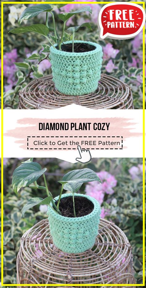 Plant Pot Cozy Crochet, Crochet Plant Cozies, Crochet Terra Cotta Pot Pattern, Plant Cozy Crochet, Crochet Planters Free Pattern, Crochet Plant Cozy, Plant Cozies, Crochet Plant Pot Cover, Crochet Planter Cover