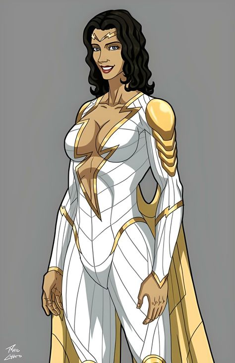 Thunder Woman, Shazam Comic, Dc Animation, Earth 27, Hero Clothes, Phil Cho, Superhero Suits, Marvel And Dc Characters, Black Comics