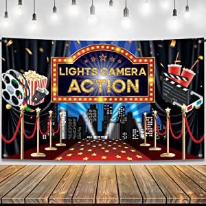 Movie Night Party Decorations, Movie Night Theme, Hollywood Photography, Hollywood Party Theme, Movie Themed Party, Hollywood Red Carpet, Hollywood Theme, Movie Night Party, Muslin Backdrops