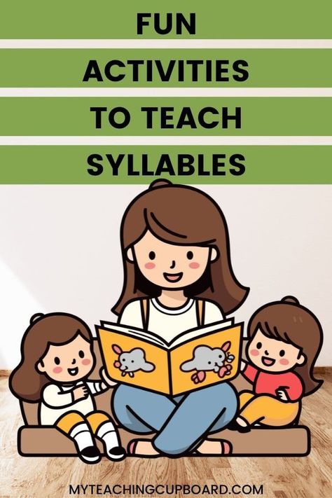 Teach syllables and phonological awareness with these engaging syllables activities for kindergarten and preschool kids. Teaching syllables is so much more than clapping the beats in words! I’ve got a selection of hands-on games and activities your students will love. They will master blending and segmenting syllables in no time. Segmenting Syllables Activities, How To Teach Syllables In Kindergarten, Syllable Segmentation Activities, Phonological Awareness Games, Multisyllabic Words Activities, Phoneme Segmentation Activities, Syllable Games, Teaching Syllables, Phonemic Awareness Kindergarten