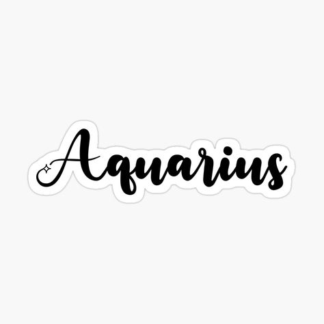 Aquarius Sticker Printable, Aquarius Sticker, Astrology Stickers, Aquarius Aesthetic, Big Wall Decor, Aquarius Sign, Playlist Covers, Aquarius Zodiac, Printable Stickers