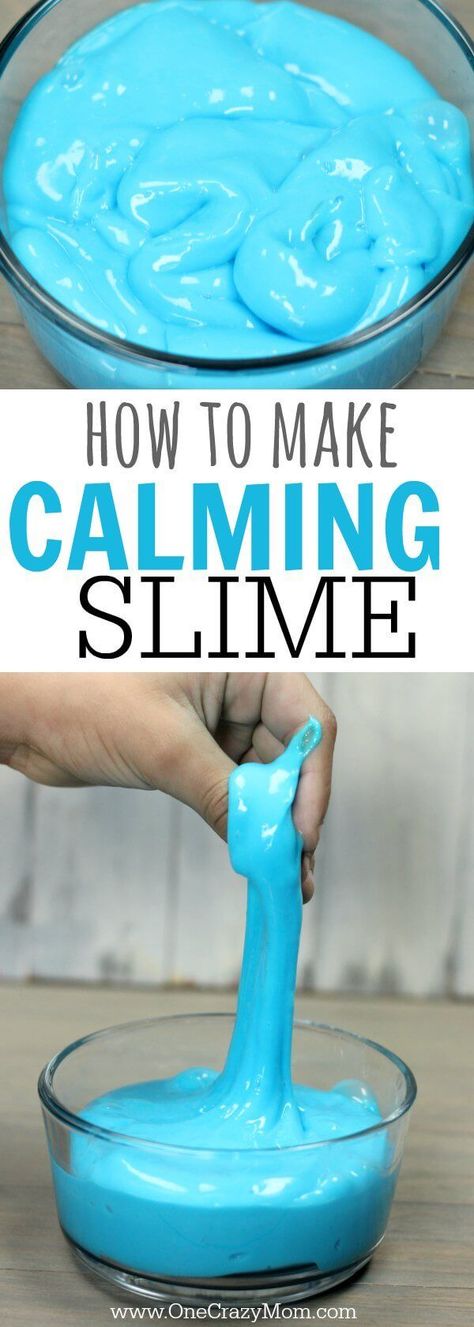 HOW TO MAKE SLIME FOR KIDS THAT IS CALMING Diy Slime For Kids, Make Slime For Kids, Homemade Slime Recipe, Slime No Glue, Blue Slime, Slime For Kids, Homemade Slime, Sensory Activity, Crafts Crochet