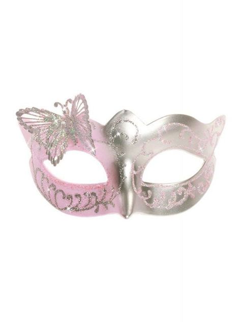 Pink and Silver Butterfly Mask Masquerade Mask Aesthetic, Butterfly Masquerade Mask, Elegant Masquerade Mask, Butterfly Masquerade, Pink Masquerade Mask, Masquerade Mask Party, Fancy Halloween Costumes, Silver Masquerade Mask, Venetian Masquerade Masks