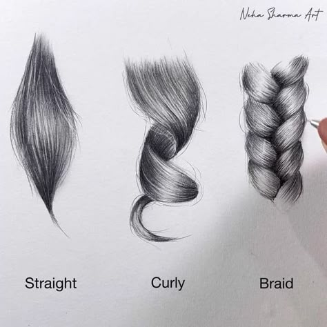 Hair Drawing For Beginners, How To Shade Hair Realistic, Hair Pencil Shading, Hair Drawing Reference Realistic, Hair Shading Tutorial Pencil, How To Shade Hair Pencil, Pencil Hair Drawing, How To Draw Realistic Hair, Drawing Hair Step By Step