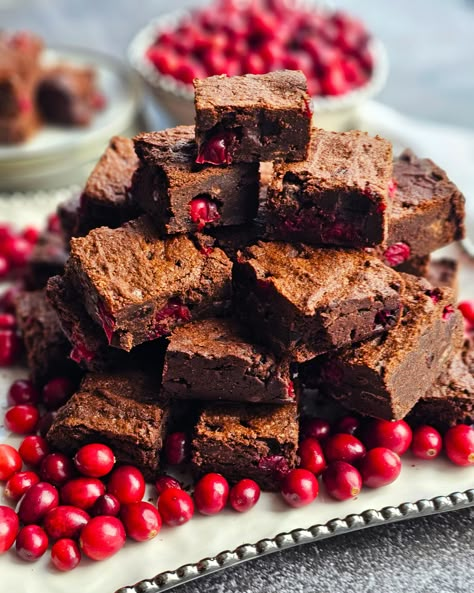 Easiest Focaccia Bread, Cranberry Brownies, Fresh Cranberry Recipes, Cranberry Bars, Chocolate Cranberry, Leftover Cranberry Sauce, Holiday Dishes, Cranberry Bread, Cranberry Cheese