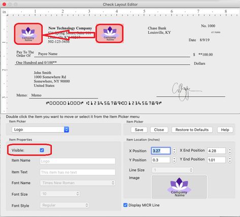 Support Logo, Blank Check, Writing Software, Chase Bank, Perforated Paper, Windows System, Business Checks, Free Offer, Company Names