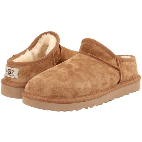 UGG Classic Slipper Women's Slip on Shoes ($100) ❤ liked on Polyvore featuring shoes and slippers Ugg Classic Slipper, Slippers Ugg, Ugg Slippers Women, Chestnut Boots, Classic Slippers, Women's Slip On Shoes, Ugg Slippers, Aesthetic Shoes, Ugg Classic