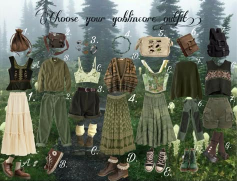 Gremlincore Outfits Skirt, Moss Core Aesthetic Outfits, Forest Fairy Core Outfits, Goblin Core Winter Outfits, Earthy Witch Aesthetic Fashion, Simple Goblincore Outfits, Goblin Core Dress, Hobbit Aesthetic Outfit, Fairy Goblin Core Outfits