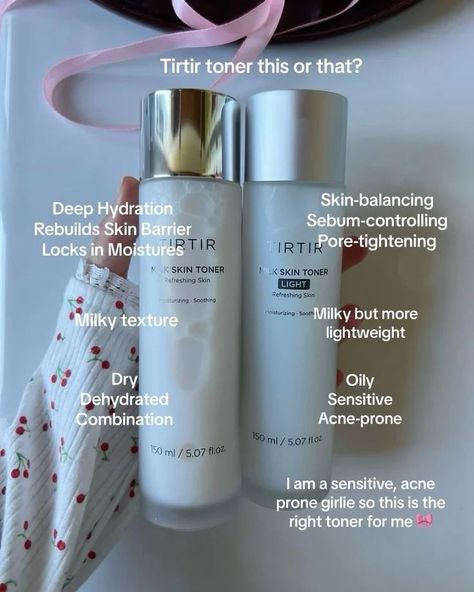 🎀✨️Confused about which Tir Tir toner to choose? Explore the side-by-side comparison of Tir Tir toners to find out which formula best suits your skincare needs. Click to see which toner comes out on top and get tips for achieving glowing, healthy skin!🫧 @tirtir_global . . . #TirTirToner #SkincareRoutine #TonerEssentials #GlowingSkin #HydratingToner #KBeauty #BrighteningToner #TonerForAcne #ClearComplexion #RadiantSkin #SkinCareRoutine #HealthySkin #ExfoliatingToner #SkinCareGoals #koreanskincare Tir Tir Toner, Skincare Needs, Exfoliating Toner, Skin Care Face Mask, Hydrating Toner, Clear Complexion, Skin Toner, Toner For Face, Korean Skincare