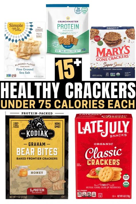 15+ BEST Healthy Crackers To Buy (Under 75 Calories Each) Low Cal Crackers, Healthy Crackers Store Bought, Low Carb Crackers Store Bought, 2b Mindset Ffc Food List, High Protein Crackers, Low Calorie Crackers, Protein Crackers, Low Sugar Foods, Sugar Free Nutella