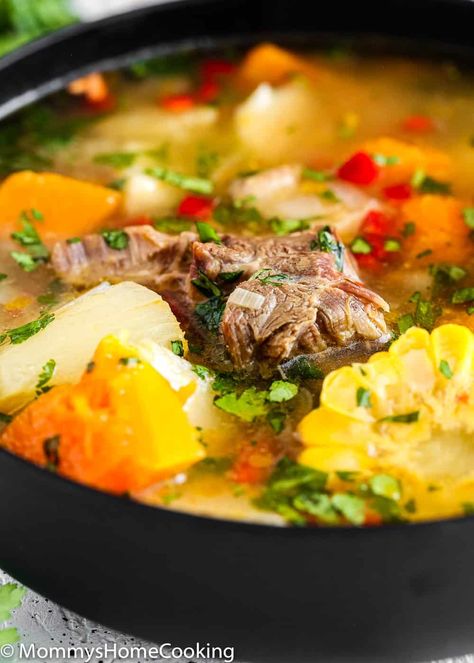 This delicious and easy to make Venezuelan Sancocho is filled with vegetables, starches and hearty beef! Perfect Sunday dish to enjoy with family and friends. #recipe #venezuela #sancocho #soup #hindshack #beef #easy Venezuelan Dishes, Venezuela Recipes, Venezuelan Recipes, Sancocho Recipe, Sancocho Colombiano, Bistec Encebollado, Friends Recipe, Colombian Dishes, Fall Meals