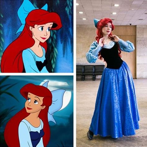 Ariel Blue Dress Costume, Ariel Adult Costume, Little Mermaid Blue Dress, Blue Dress Halloween Costumes, Ariel Costume Women, Ariel The Little Mermaid Costume, Ariel Outfit Ideas, Princess Ariel Costume, Ariel Blue Dress