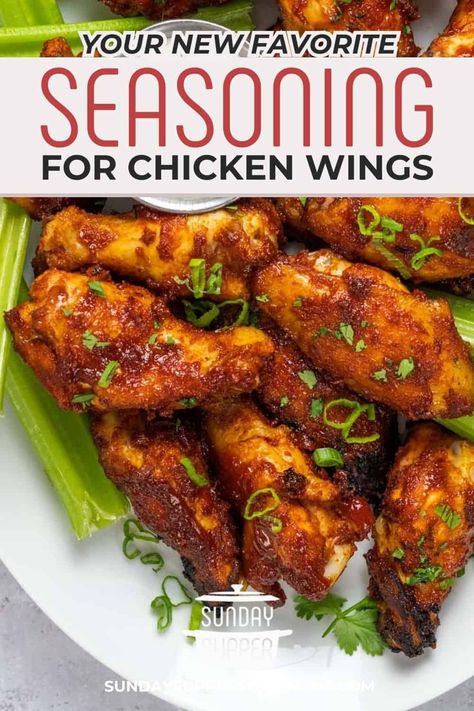 Dry Seasoning For Chicken Wings, Coating For Chicken Wings, Wing Seasoning Dry, Chicken Wings Seasoning, Baking Powder Chicken Wings, Chicken Wing Dipping Sauce, Chicken Wings In The Oven Crispy Baking Powder, Five Spice Chicken Wings, Wings Recipe Crockpot