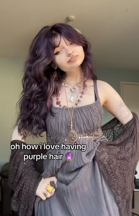 Goth Haircut Medium, Goth Haircut, Witchy Hair, Haircut Medium, Medium Hair Cuts, Purple Hair, Hair Cuts, Hair Styles, Purple