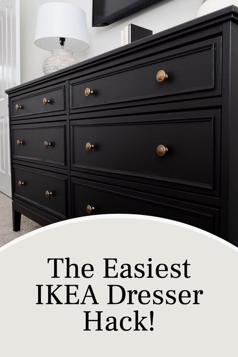 Ikea Bedroom Dresser Hacks, Best Ikea Bedroom, Dresser And Nightstand Next To Bed, Diy Ikea Dresser Hacks, Hemnes Ikea Dresser Hack, Ikea Hack 2022, Hemnes Dresser Tv Stand, Nursery Decor Dresser, Dresser Hack Ikea