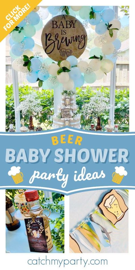 Diaper Keg Party Ideas Food, Baby Shower At Brewery, Men’s Baby Shower Ideas, Brewery Baby Shower Decorations, A Baby Is Brewing Baby Shower Ideas Beer, Beer Themed Baby Shower Ideas, Beer Baby Shower Ideas, Diaper Keg Party Ideas, Brewery Baby Shower Ideas