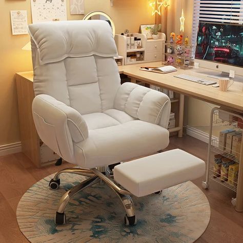 Nordic Lazy Sofa Gaming Chair INS Desk Relaxing Sofa Chair Ergonomic Backrest Armchairs Balcony Comfy Study Chair, Townhouse Office, Comfy Desk Chair, Cozy Gaming Room, Desk Things, Office Recliner, Relaxing Sofa, Comfy Office Chair, Desk Chair Comfy