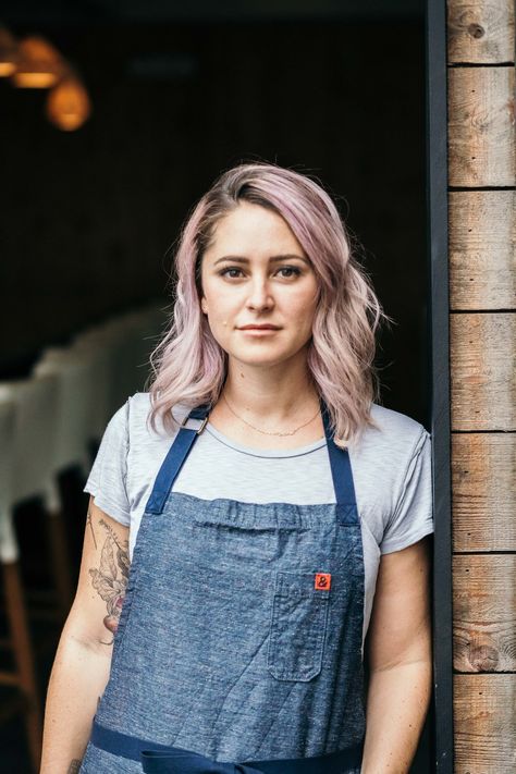 Platinum Grey Hair, Chef Portfolio, Brooke Williamson, Chef Photoshoot, Vegan Witch, Chef Photo, Brooke Williams, Artisan Ice Cream, Michelin Star Chef