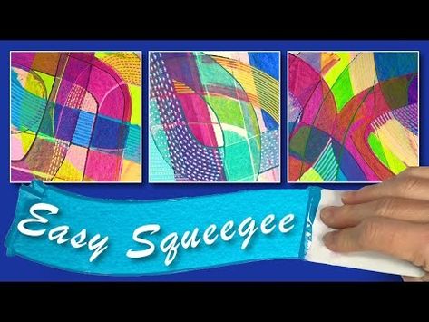 Easy Squeegee: paint scraping made simple for the classroom. - YouTube Squeegee Art, Paint Scraping, Jai Vasicek, Scrape Painting, Art Lessons Middle School, Painting Art Lesson, Virtual Art, Middle School Art, Spring Art