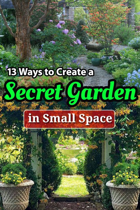 Tiny Garden Landscaping, Garden Design For Small Yard, Backyard Gardens Flowers, Making A Secret Garden, Build A Secret Garden, Small Backyard English Garden, Small Beautiful Garden Ideas, Secret Garden Fence Ideas, Secret Garden Yard Ideas