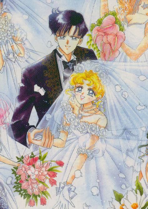 Mamoru Chiba & Usagi Tsukino (Sailor Moon) Sailor Moon Wedding Dress, Moon Wedding Dress, Sailor Moon Wedding, Moon Wedding, Sailor Moon, Wedding Day, Moon, Wedding Dress